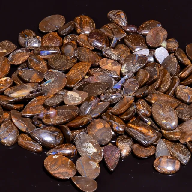 2500Cts. 100% Natural Boulder Opal Mix Shape Cabochon 220 Piece Loose Gemstone 2