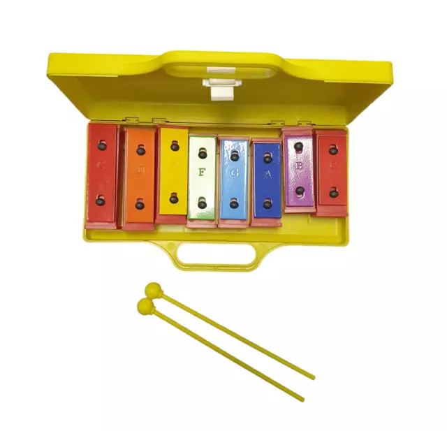 Xylophone Glockenspiel 8 Notes Chromatic Resonator Bells with Box Musical Toy