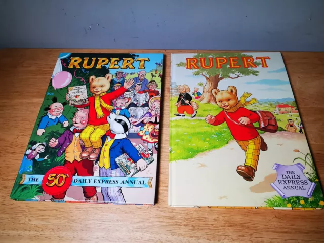 2 x Vintage Rupert Bear Annuals / Books 1984 / 1985