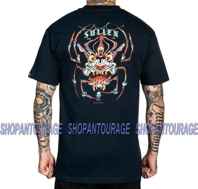 Sullen Perno Panther SCM3054 Manica Corta Grafico Tattoo Teschio T-Shirt da Uomo