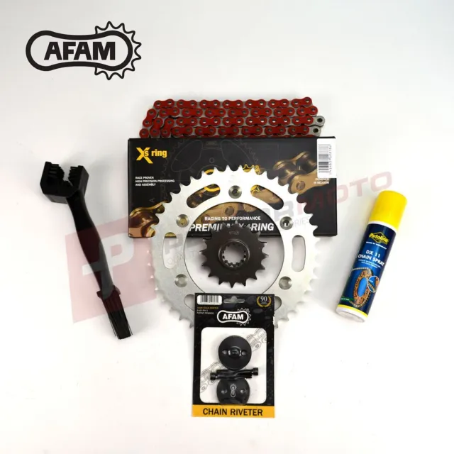 AFAM empfohlenes rotes Ketten- und Kettenrad-Kit passt Honda TRX400EX Sportrax 00-04