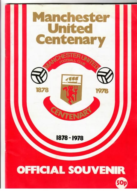 Manchester United v Real Madrid - 1978 Centenary Match Programme