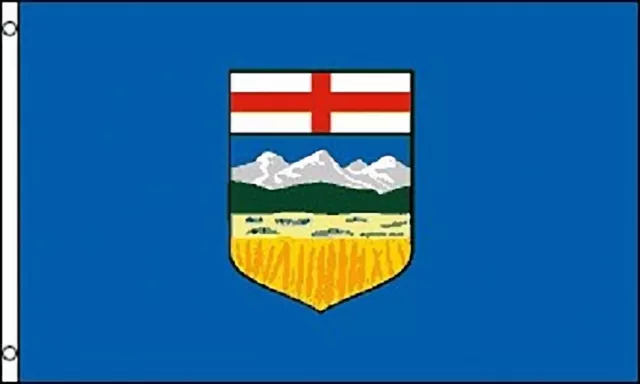 Huge 3' x 5' High Quality Alberta Provincial Flag - Free Shipping