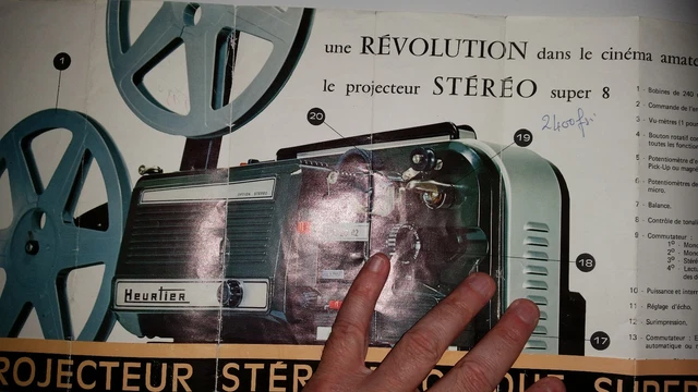 Projecteur De Cinéma Vintage Heurtier International Super 8 240 - Menthe - 1974