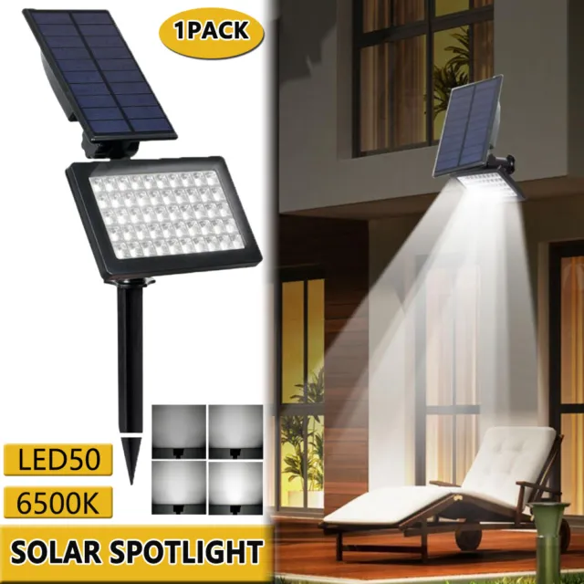 Solar Power 50-LED Spotlight Landscape Lights Outdoor Garden Pathway Lamp 960LM