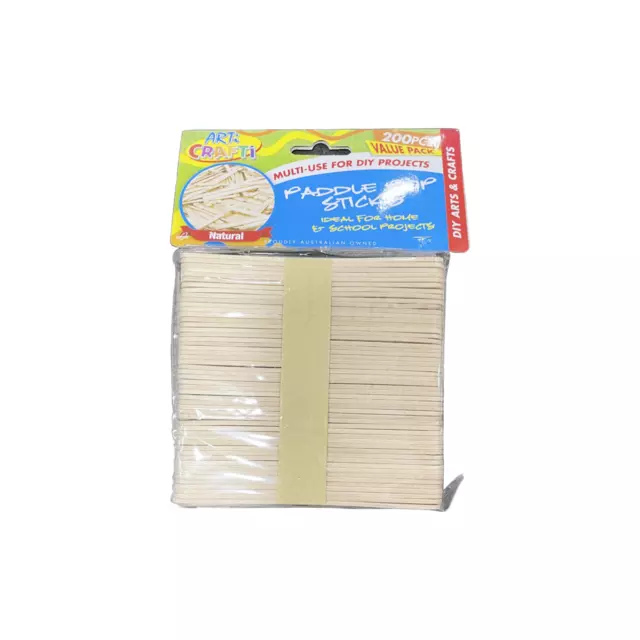 Paddle Pop Sticks 200pce - Natural