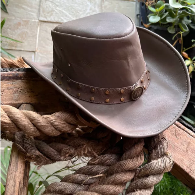 Kangaroo leather hat band Australian made fits all hats man woman Adjustable