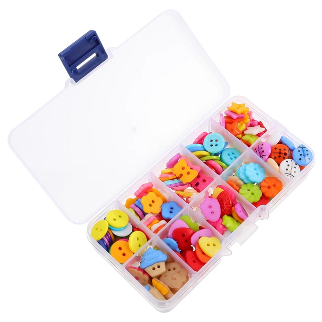 240 Pcs Assorted Round Buttons Table Scatter Plastic Crafts