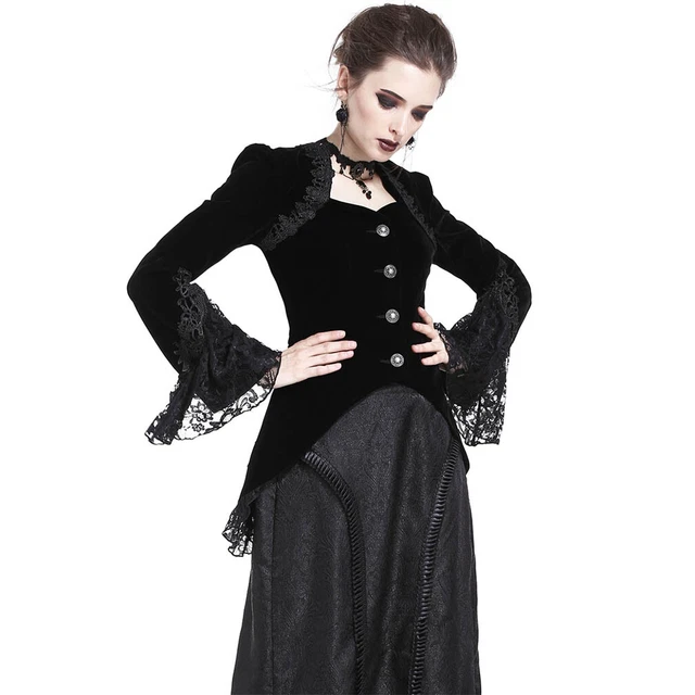 Dark In Love Gothic Lolita Doll Bat Wing Dress - Black & Grey Stripe
