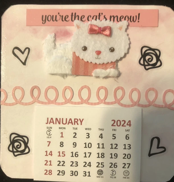 MINI CALENDAR 2024 CATS 8.50 PicClick