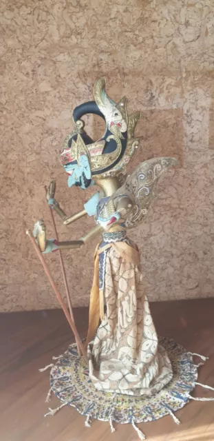 Indonesische Wayang Golek Stabpuppe, handgefertigt auf Java aus Anfang 60er 2