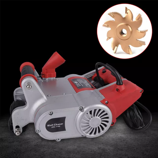 Electric Floor Wall Chaser Groove Concrete Cutting Slotting Machine 50Hz 1100 W