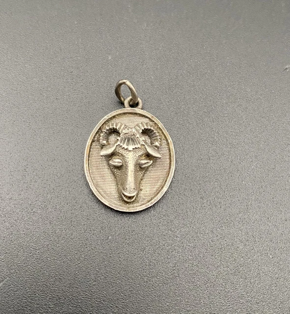 Zodiaque LION Médaille Ancienne Argent 800 Signée Joseph