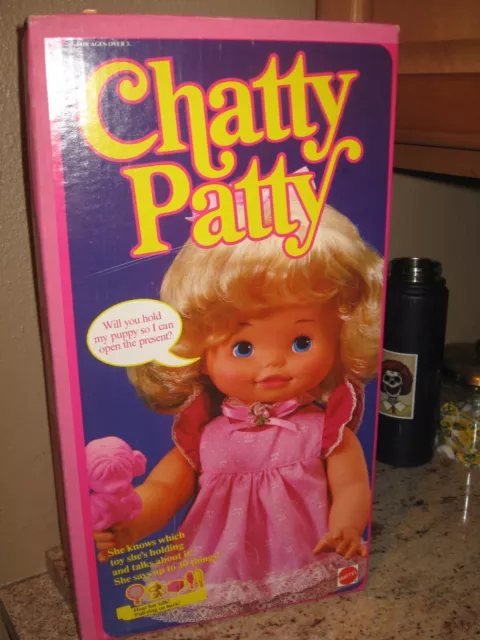 Vintage Mattel 1983 Chatty Patty Doll New Nrfb- Pull String- Talks! New