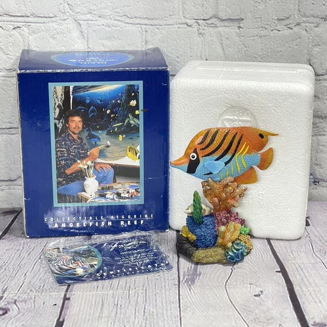 Dakin Artist Collection Wyland California Angelfish Reef Figurine Sculpture NEW