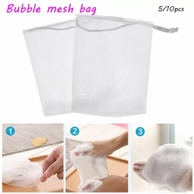 Sac d 'éponge Filet de protection Sac de savon Réseau de mousse Sac à bulles