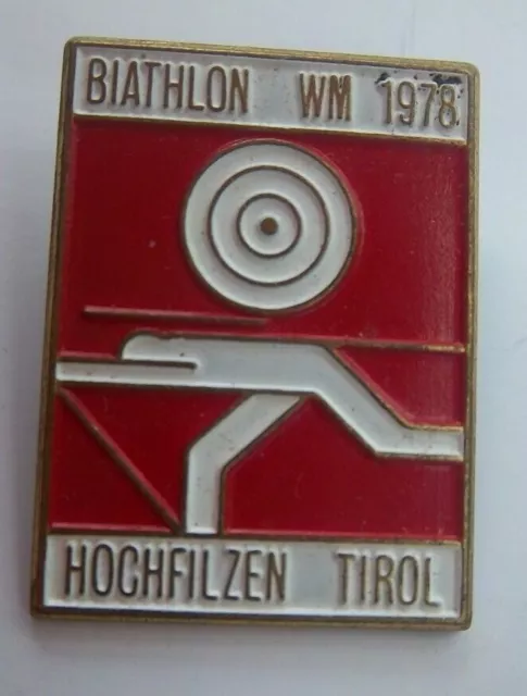 Orig.Pin   Biathlon WM / Weltmeisterschaft HOCHFILZEN / Österreich 1978  !!  TOP