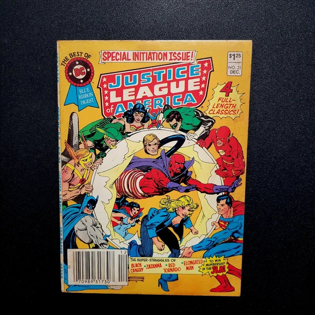 "Best Of DC" #31 JUSTICE LEAGUE (1982) Vintage 1st Edition BLUE RIBBON DIGEST