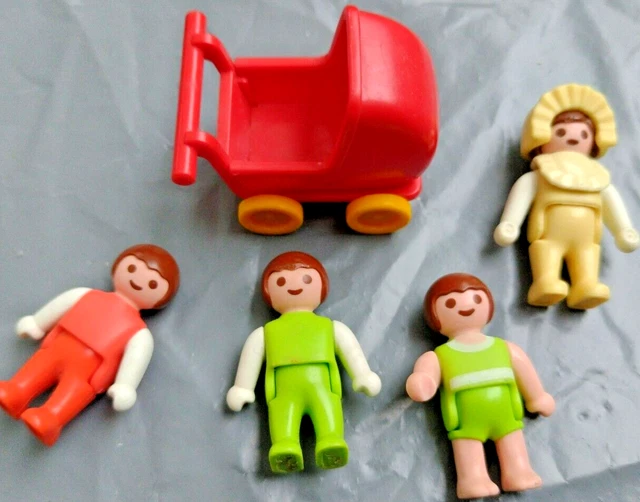 PLAYMOBIL MIXED FIGURES buggy plus 4 figures pushchair baby