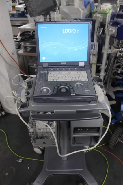 Ge Logiq E  Bt 12 Portable Ultrasound System W/ 4C-Rs,12L-Rs And Cart