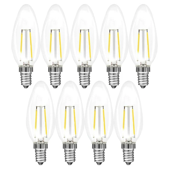 9 x Müller-Licht LED Filament Kerze 3W = 25W E14 klar warmweiß RA>95 UVP 29€