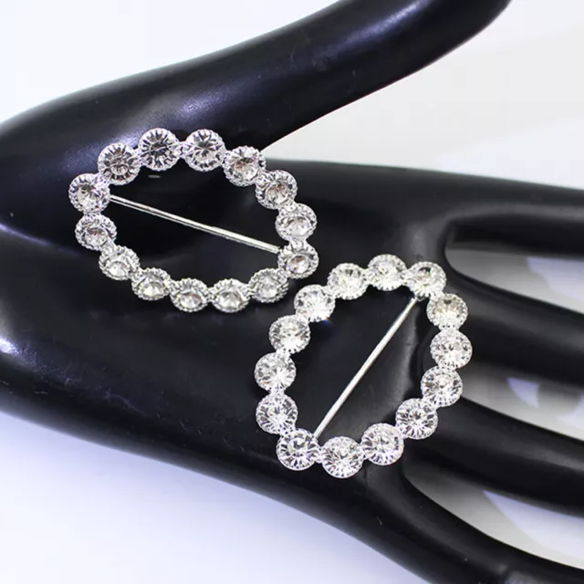 1PC Crystal Rhinestone Oval Belt Scarf Buckle Slide Decorative Retro DIY Craft