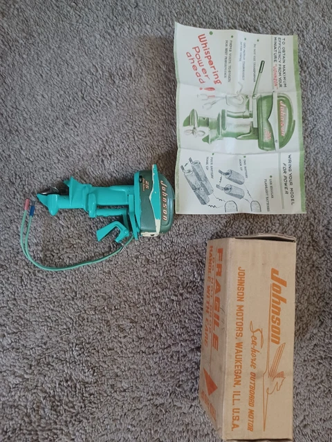 Vintage Johnson Seahorse Model Boat Outboard Motor in Original Box Instructions Vintage Johnson Seahorse Model Boat Outboard Motor in Original Box Instructions
