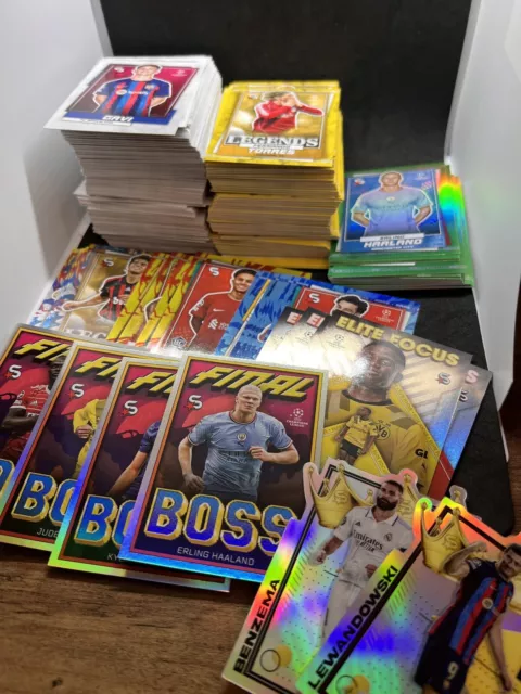 Topps Superstars 2022/23 Kartenpaket 411 Karten -/50 seltene königliche Endboss ++