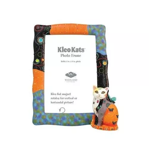 Kleo Kats FLUTTER CAT Magnetic Photo Frame NIB Retired Few Left 4 x 6" Picture T