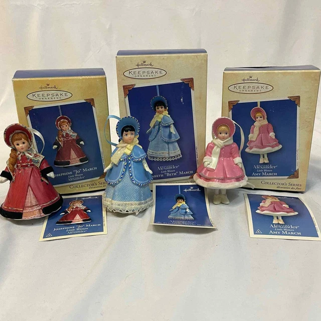 Hallmark Keepsake Madame Alexander Little Women Ornaments Jo Amy Beth 2000s Hallmark Keepsake Madame Alexander Little Women Ornaments Jo Amy Beth 2000s