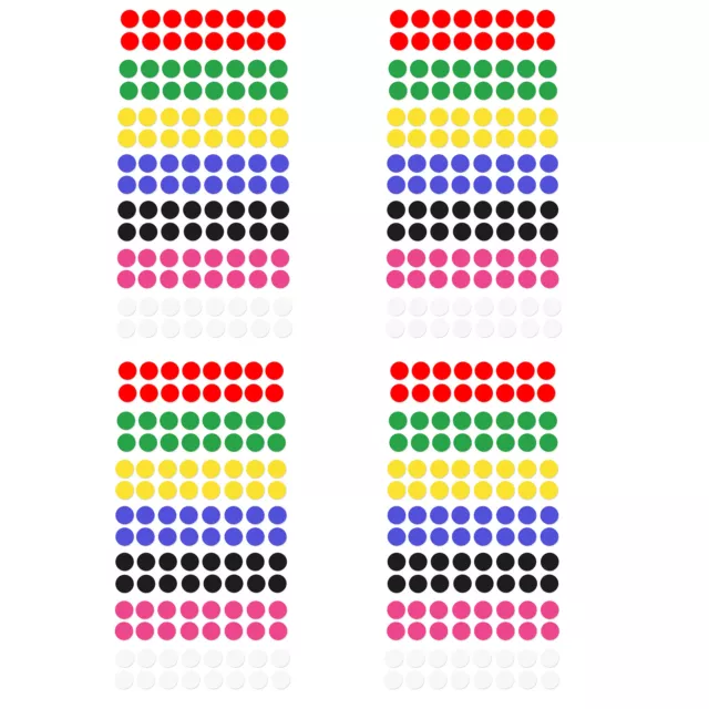 Markierungspunkte 448 Klebepunkte Durchmesser 8 mm 4 Blatt  7 Farben