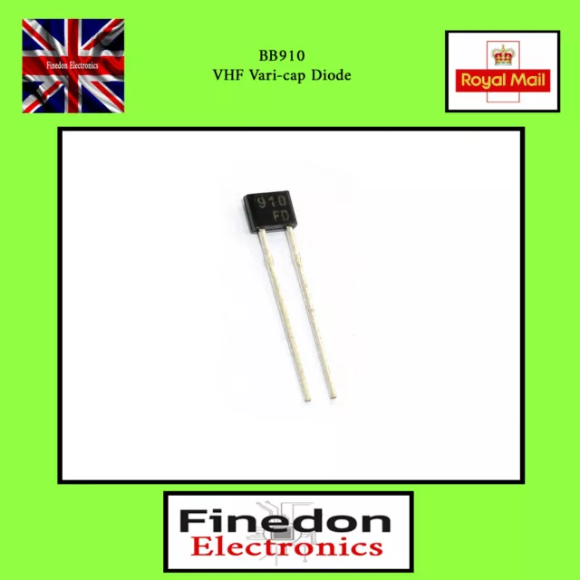 2 Qty BB910 2.3 - 38pF VHF UHF varicap varactor diode vendeur britannique