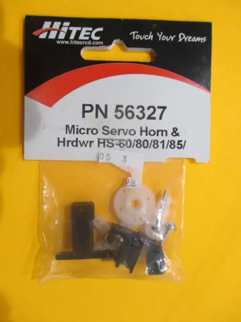 Hitec Pn 56327 Micro Servo Horn And Hardware Hs-60/80/81/85 Vtg R/C Sealed Nos