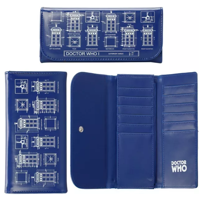 Doctor Who Tardis Blueprint Handtasche - Soft Touch Vinyl Tolles Geschenk Offizielle Bbc