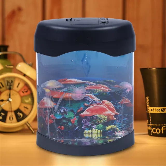LED Jellyfish Tank Lamp Aquarium Color Changing 7*4*9 inches USB For Office Home