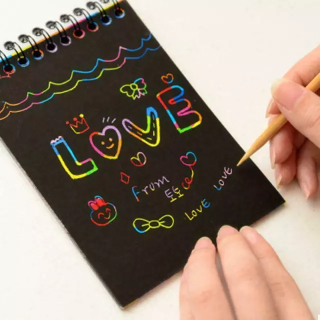 Hovetne 4 Pack Scratch Art for Kids, Magic Rainbow Scratch Art