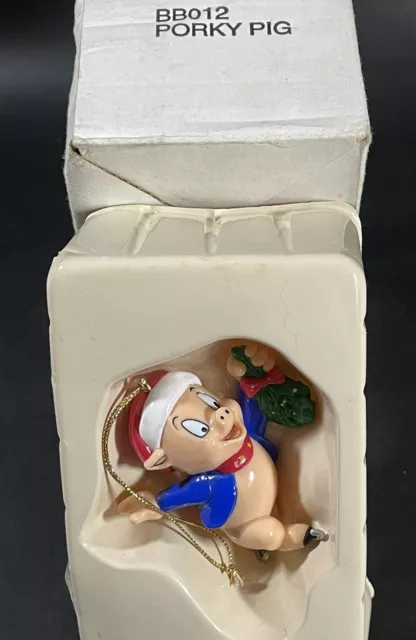 Porky Pig Looney Tunes 1990 Ornament Danbury Mint Vtg Warner Bros Christmas /BOX