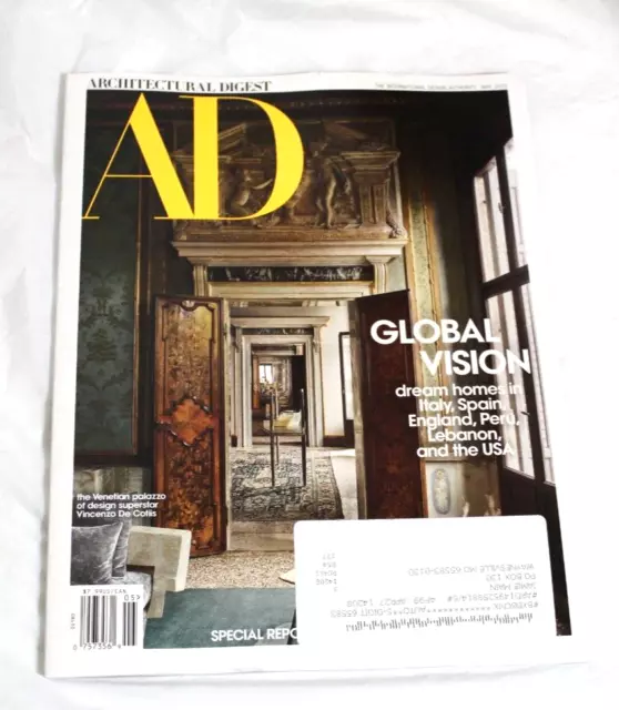 Architectural Digest May 2023 Global Vision Italy Spain England USA Lebanon Peru