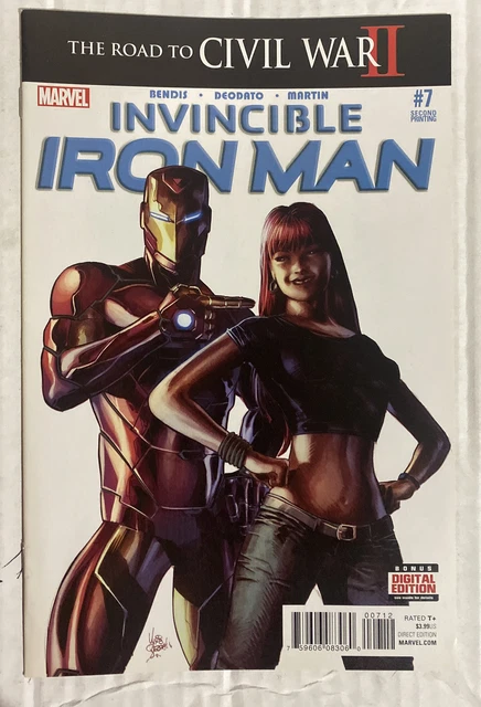 Invincible Iron Man 7 2nd Print 2016 1st cameo Riri Williams Ironheart MCU