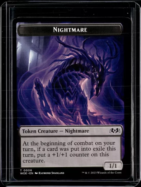 Nightmare Token - 6 - WOE - NM - MTG Magic the Gathering