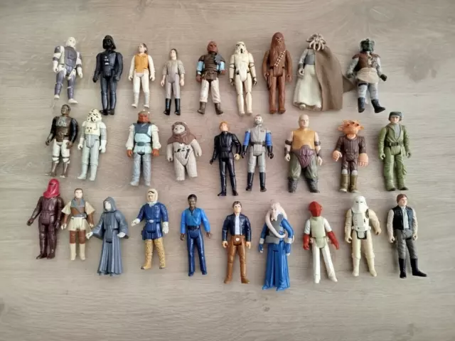 Figurines Vintage Star Wars  RARE PLUS LOT  28 FIGURINES  VINTAGE 1977/1984