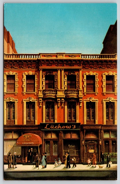 Luchows Restaurant 100-112 E 14th St New York City NY Postcard UNP WOB Note VTG