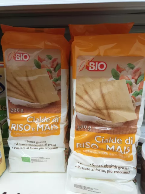 12 pezzi di Ok Bio Cialde Di Riso Di Mais senza glutine 200g