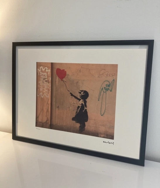 Lithographie Banksy Encadrée Avec Certificat - Œuvre D'art Street Art