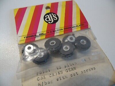 VINTAGE AJ'S 8324 48 pitch 24T COX crown Gear  & screws (x6)