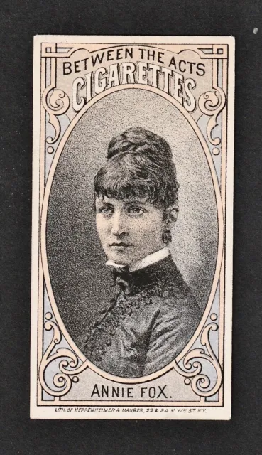 N342-1A Actresses & Presidential: Annie Fox: Tobacco Cigarette card 1880 VG+ H/V