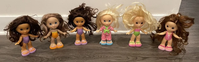 Lot of (6) Fisher Price Snap and Style Dolls Blonde Brunette Redhead