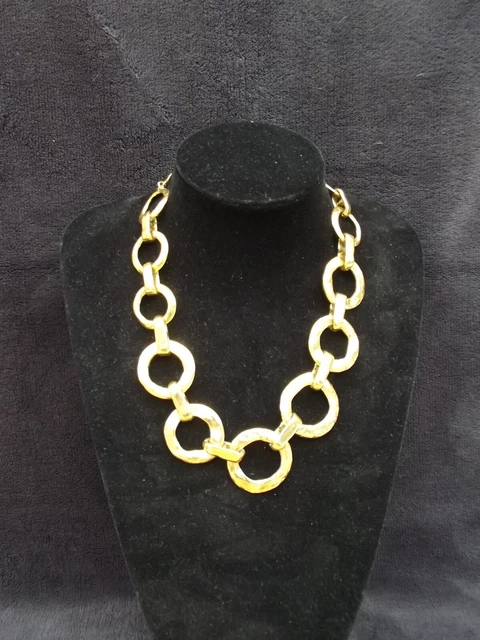 Joli Collier Vintage Métal Doré - Élégant Et Féminin - Occasion