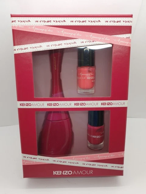 KENZO AMOUR GIFT Set 30Ml Edt 2X Nail Polish Damaged Women s