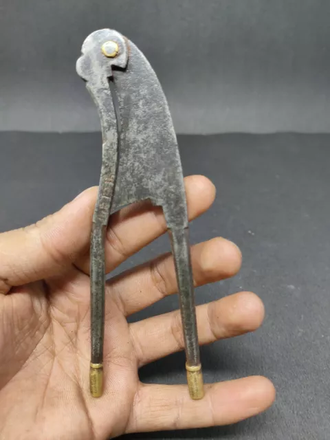 Antique Brass Work Bird Shape Iron Betel Nut Cutter Sarota Hand Forged Old Cut